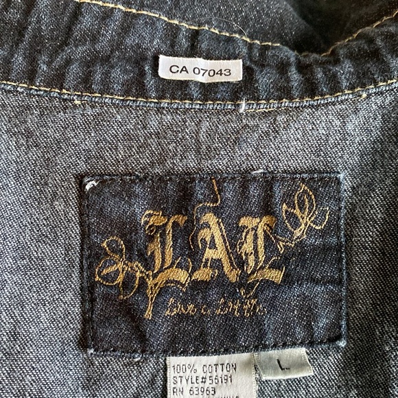 Dark Blue fitted Denim Jacket - Picture 3 of 3